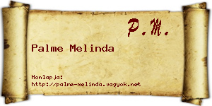 Palme Melinda névjegykártya