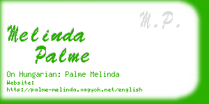 melinda palme business card